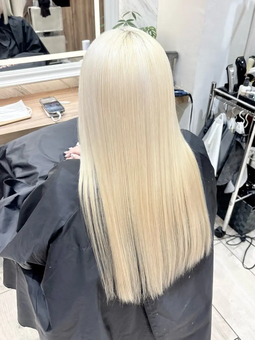 ♡抜きっぱなしブロンド🇰🇷ケアブリーチ⭐️+シールエクステ60本長さだし⭐️の写真