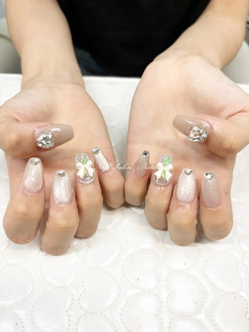 ネイル 長さ出し マグネットネイル nailsalon　 Natuのネイルデザイン