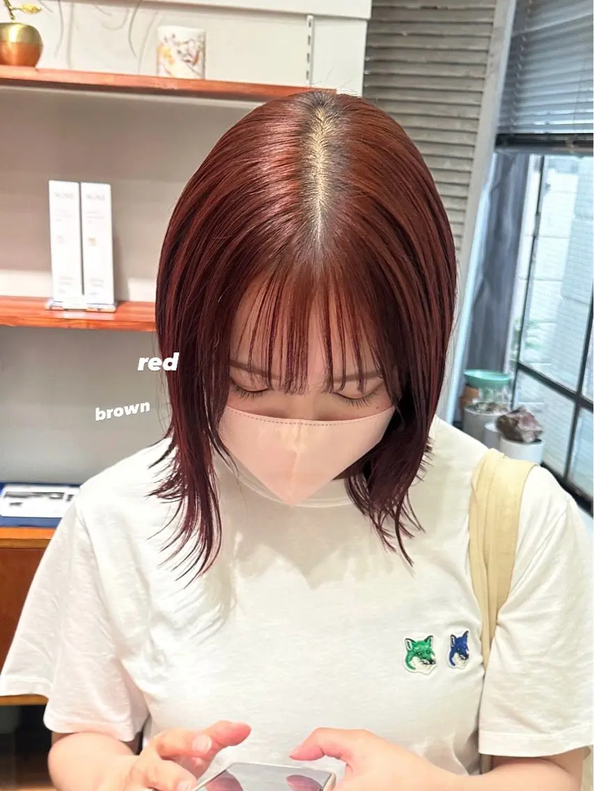 カラー カット ヘアカラー トリートメント 暖色カラー/レイヤー 🌙 オノユリカのヘアスタイル