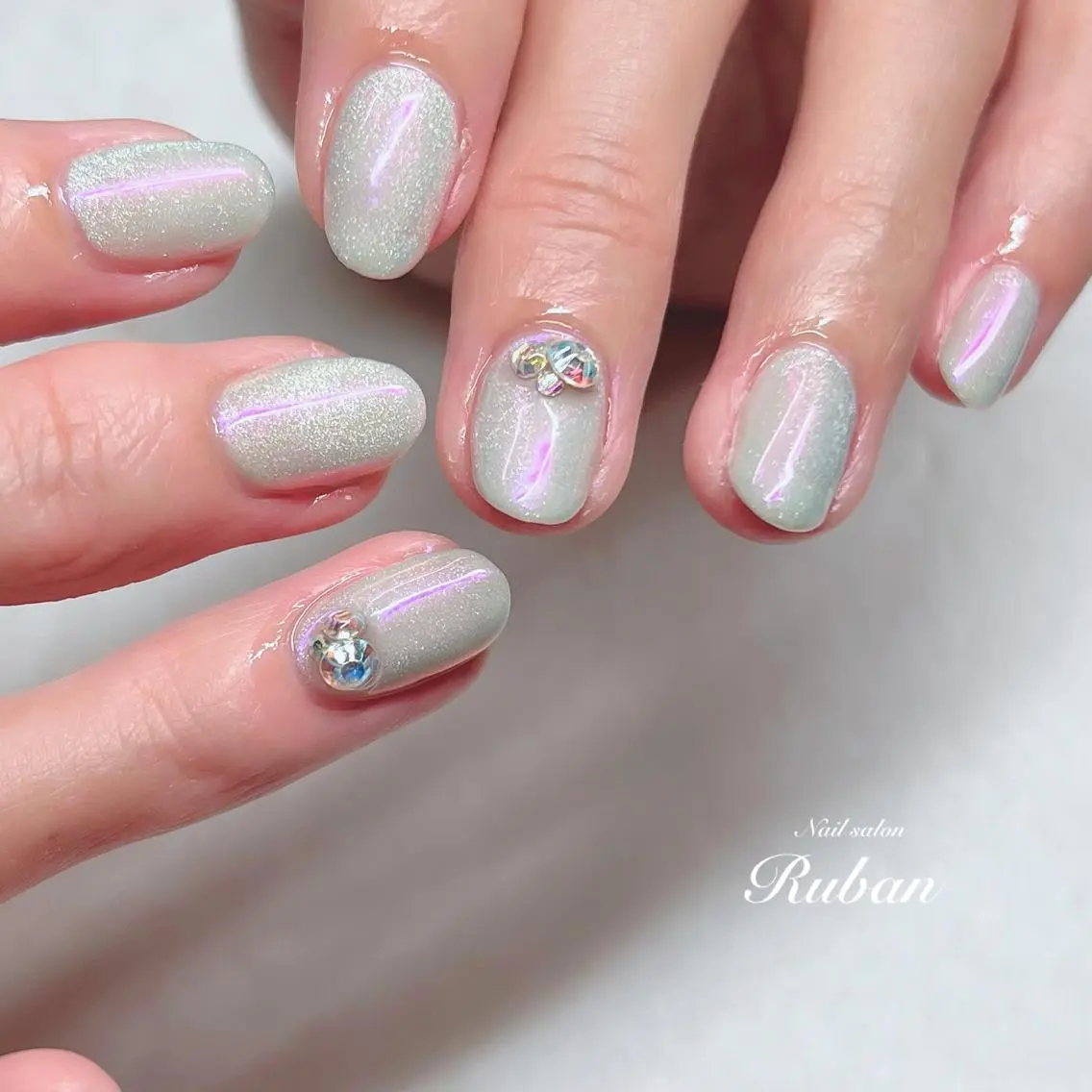 ネイル マグネットネイル ワンカラーネイル Nail salon Rubanのネイルデザイン