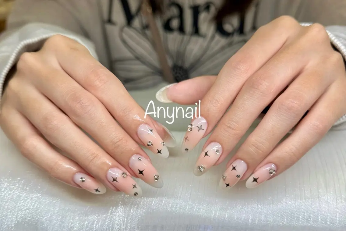 ネイル フットネイル ジェルネイル 韓国ネイル ラメ(グリッター) ラメグラデーション ハンドネイル Any nail新大久保店のネイルデザイン