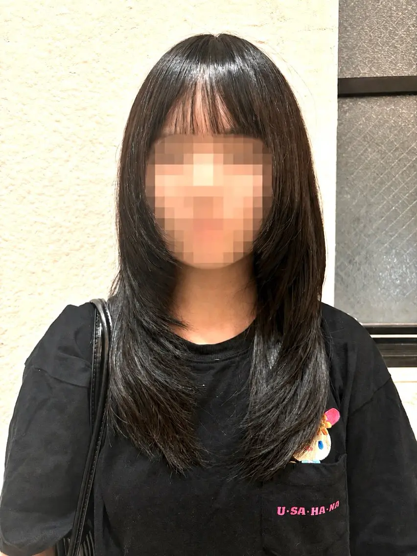 ロング 顔周りカット ハイレイヤー レイヤーカット COVER HAIR 川口店✨　土屋凜のヘアスタイル