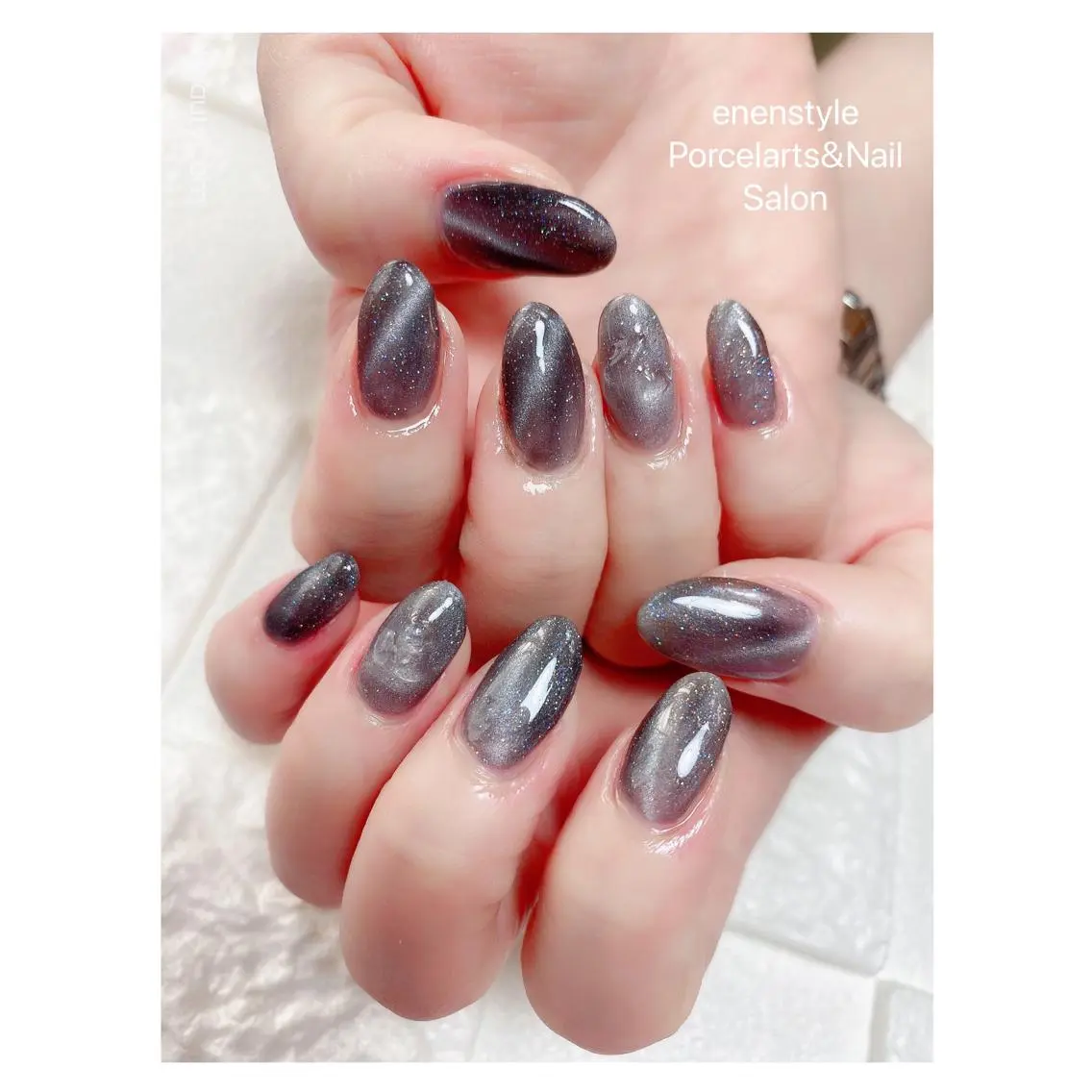 ミディアム ネイル ハンドネイル 🐾enen style 🐾のネイルデザイン