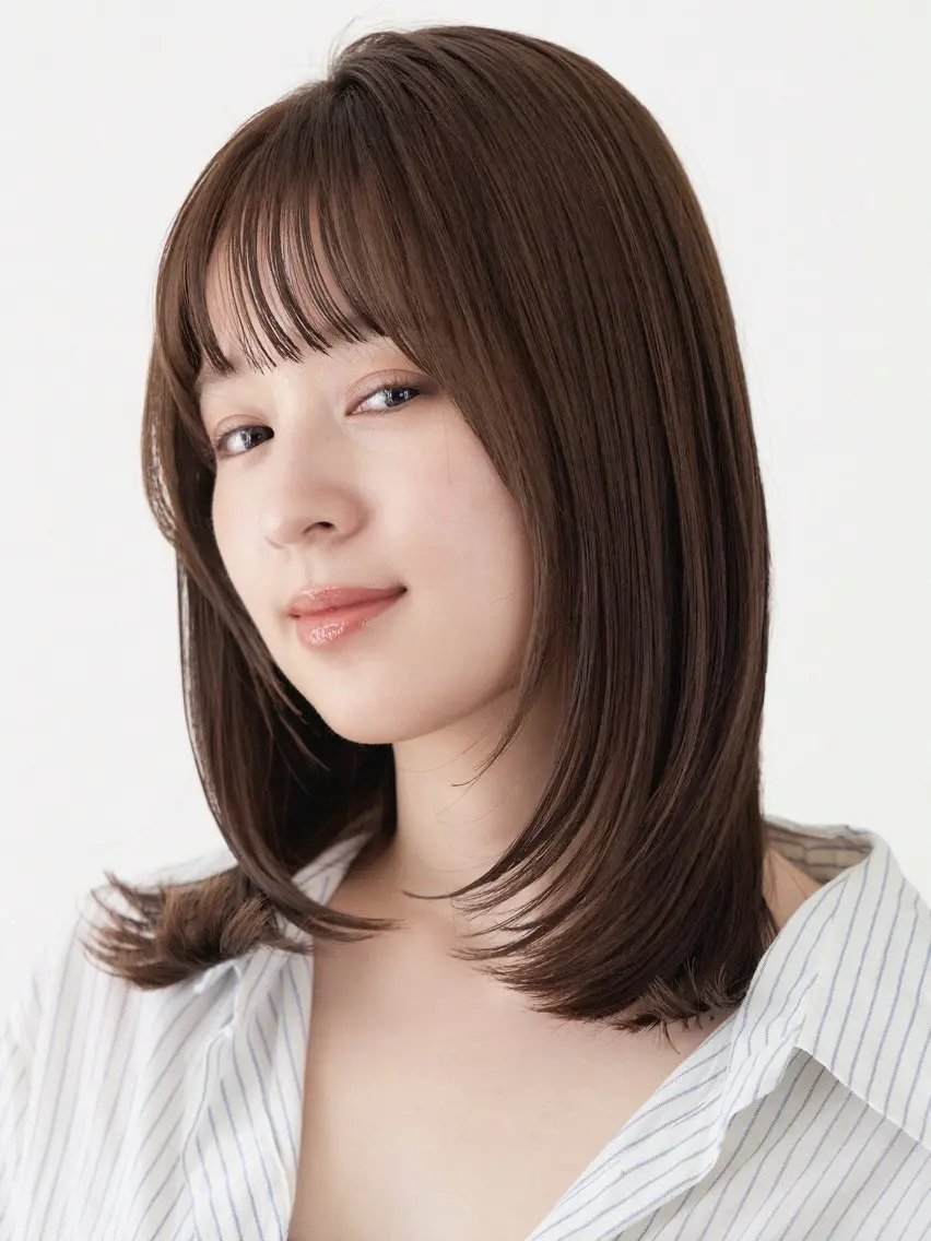 セミロング カット Modek's 西宮 akariのヘアスタイル