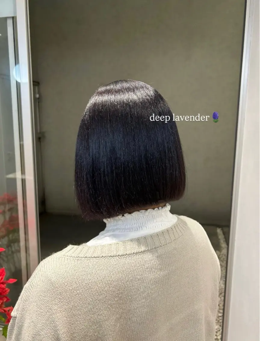 ミディアム カラー ラベンダーカラー 柴田 千春のヘアスタイル