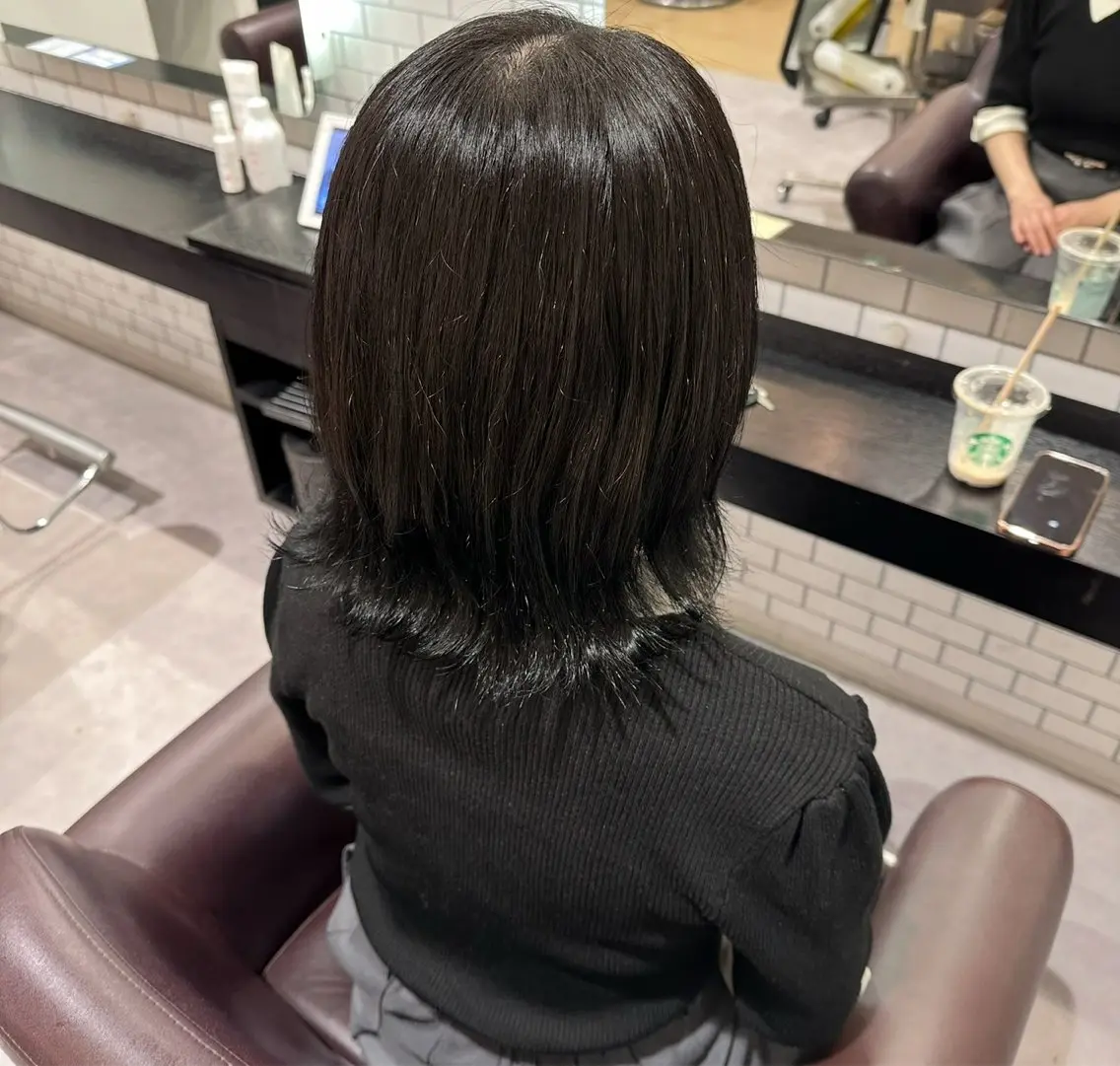 セミロング ヘアカラー トリートメント 🎀ヘアアレンジ 🎀ななみのヘアスタイル