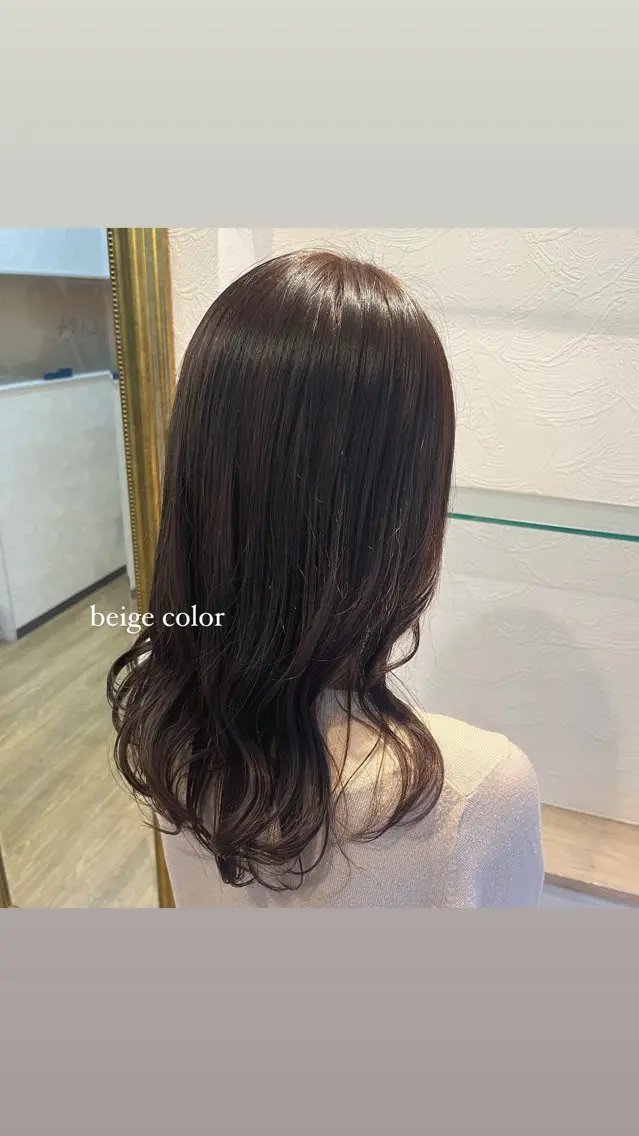 ロング カラー ベージュカラー 透明感カラー 透明感カラー／ 艶感カラー／RAMUのヘアスタイル