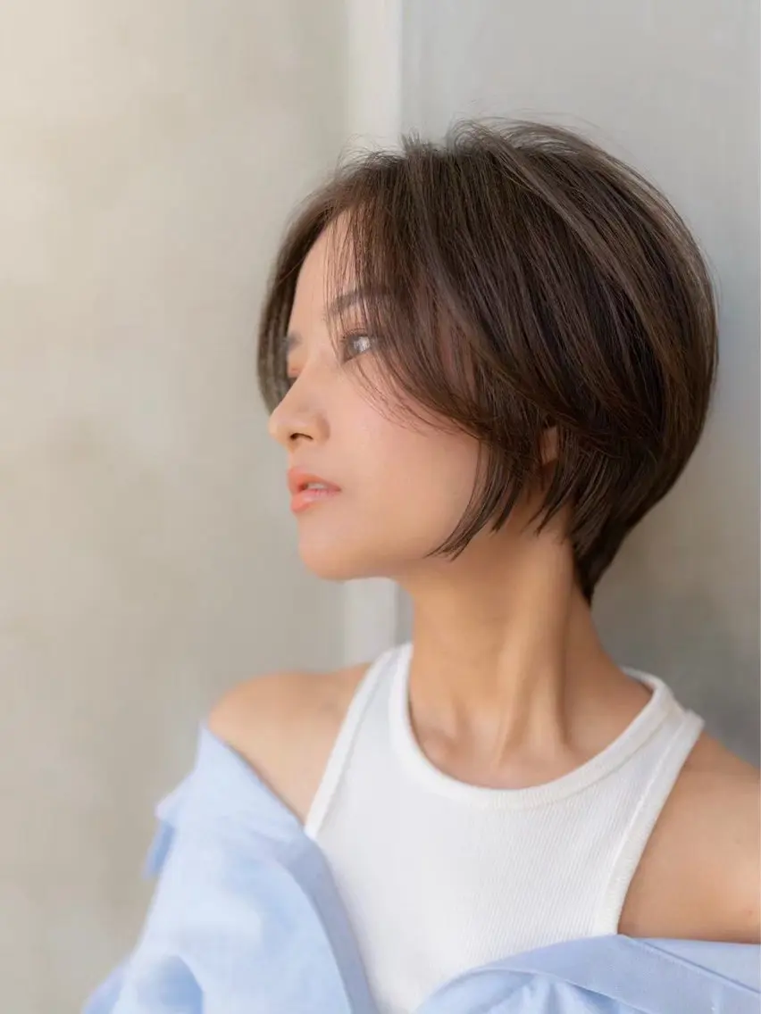 ショート カラー カット ヘアカラー トリートメント 田中航平/渋谷ボブ/ レイヤーボブのヘアスタイル