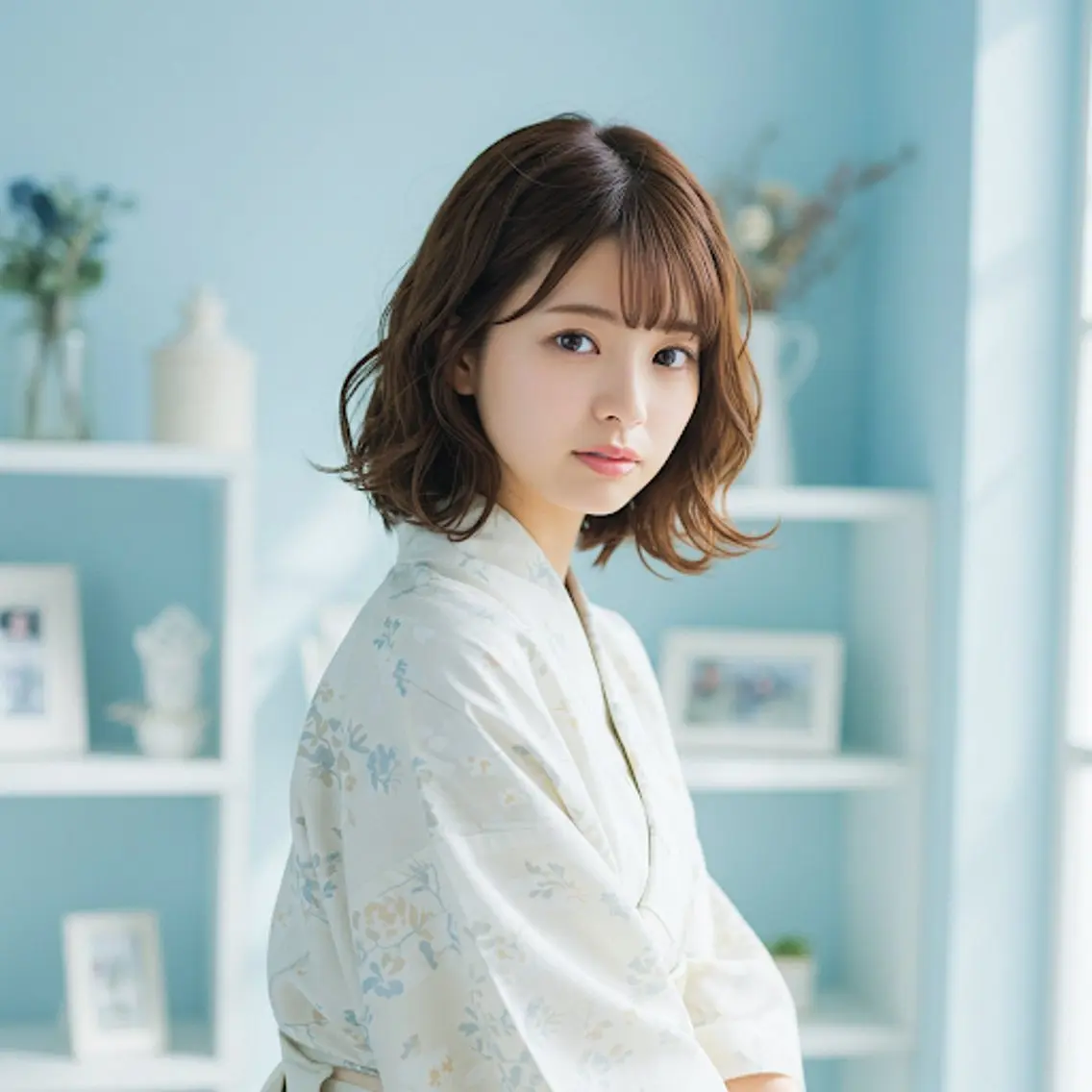 ミディアム カット ヘアカラー トリートメント ヘッドスパ ✂︎ ｼﾝﾀｸ ✂︎のヘアスタイル