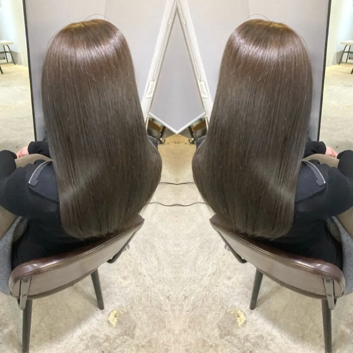 セミロング 伸ばしかけ 髪質改善 縮毛矯正 トリートメント lok[ロク] 高田馬場のヘアスタイル