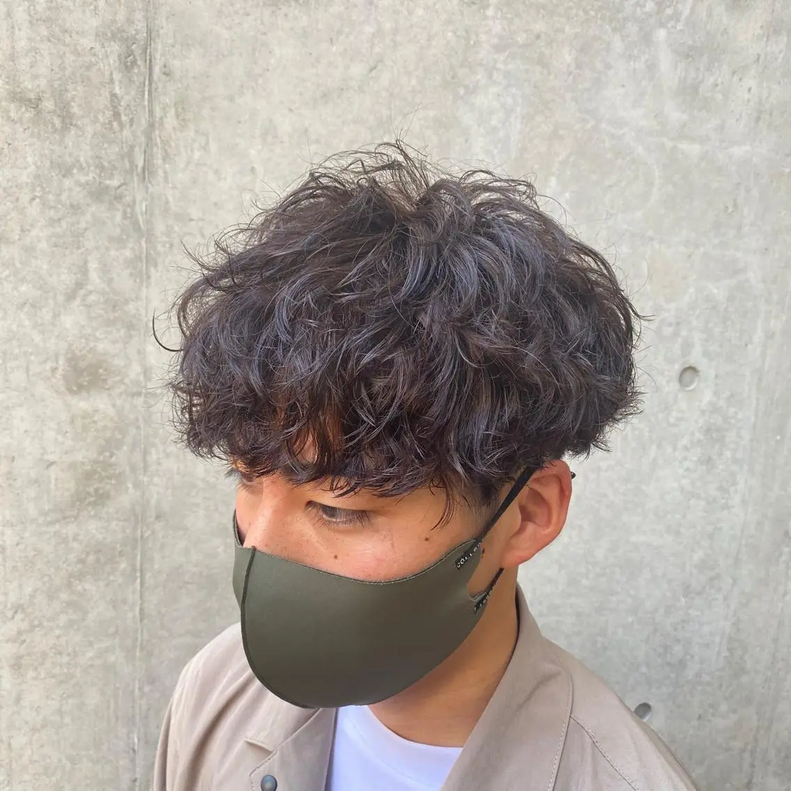 ショート パーマ メンズ カット パーマ 梅田茶屋町メンズ 専門美容師 山元一平のヘアスタイル
