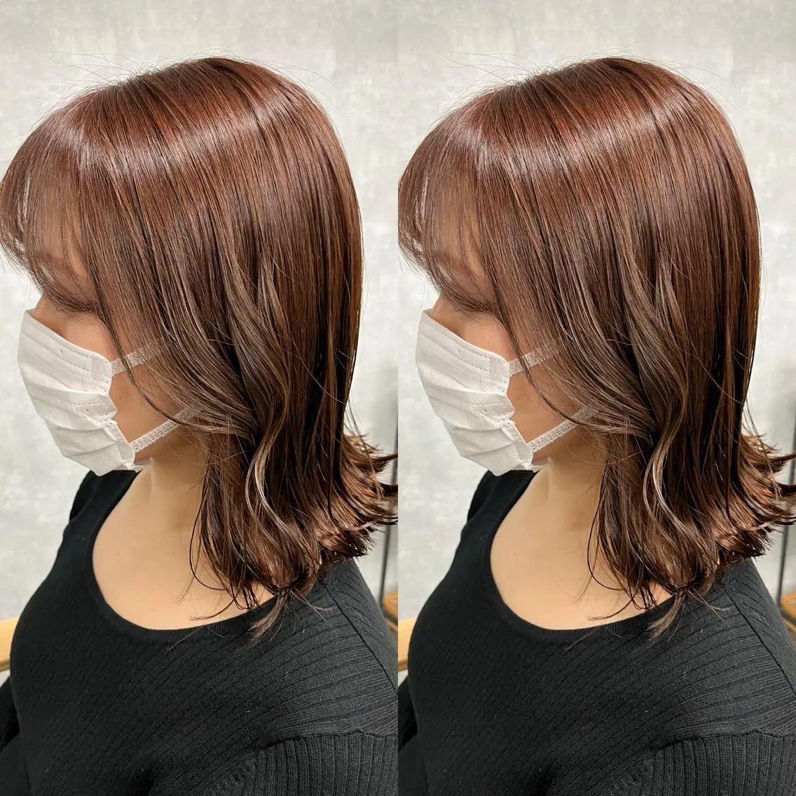 ミディアム カット ヘアカラー トリートメント ヘッドスパ 今話題の艶髪矯正 美艶カラー/FUKAのヘアスタイル