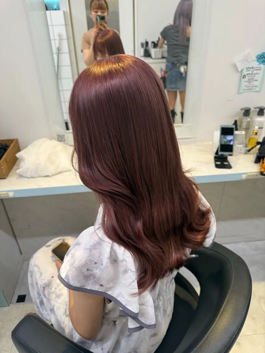 カラー ヘアカラー トリートメント ヘッドスパ ヘアセット 🇰🇷韓流暖色ヘア 🍒saaya🍒のヘアスタイル
