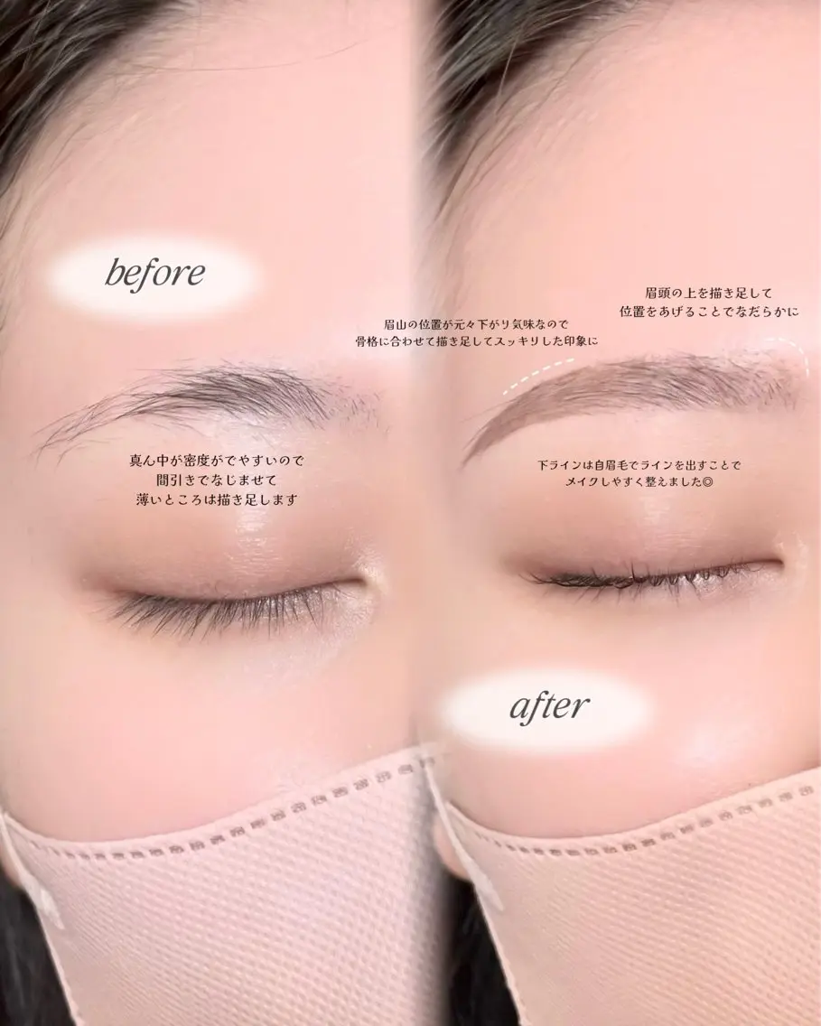 アイブロウ ワックス脱毛 mana🎀🪽 似合わせデザイン⸝⋆の眉毛・アイブロウイメージ