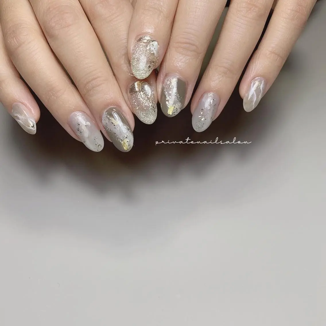 ネイル 持ち込み ニュアンスネイル ハンドネイル Liebe nailのネイルデザイン