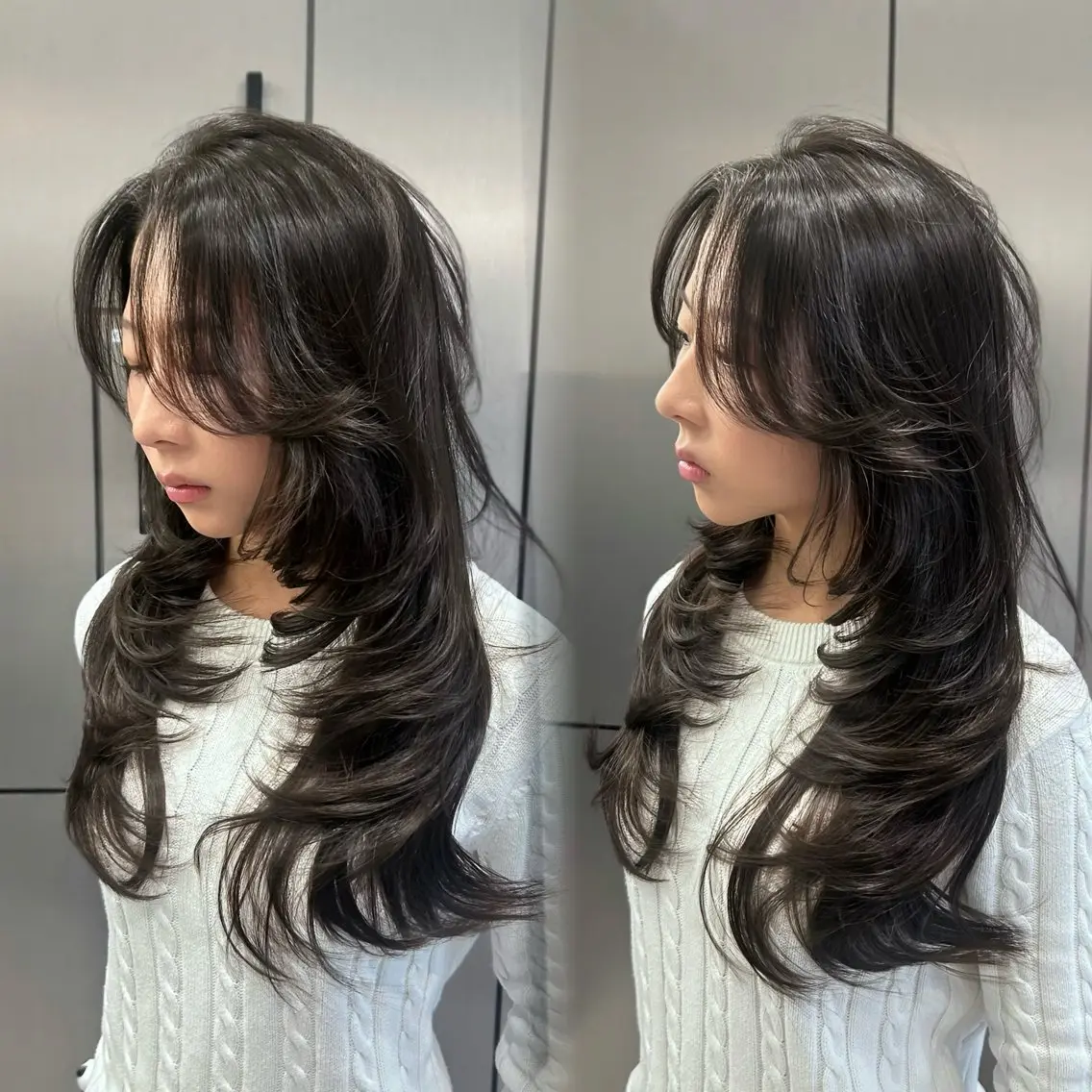 ロング レイヤーカット カット ヘアカラー トリートメント 大人レイヤー/艶美髪 🇺🇸TOMONAのヘアスタイル