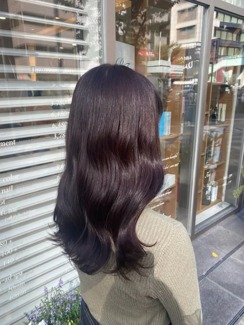ロング HIDERO/渋谷/ 韓国/顔周りカットのヘアスタイル