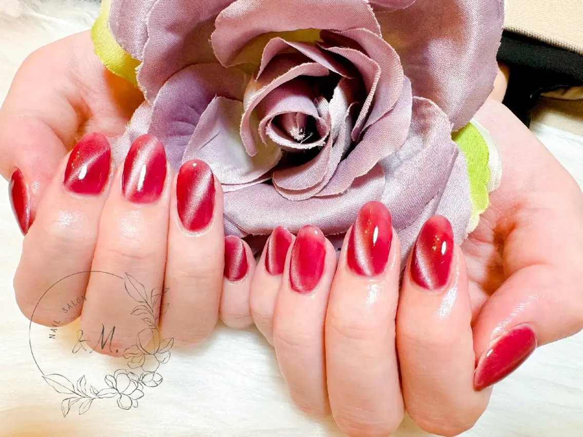 ネイル マグネットネイル ハンドネイル Nail salon &M.のネイルデザイン