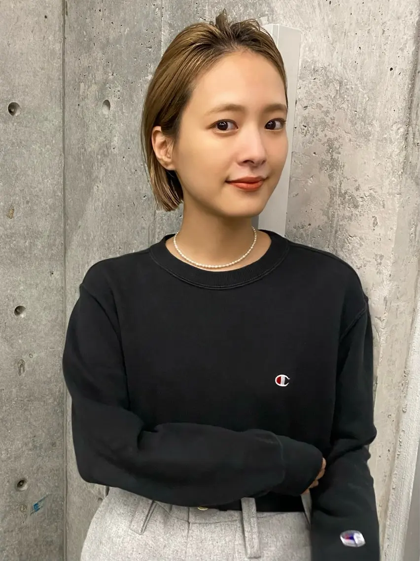 ショート カラー ハイトーンカラー ボブ カット ヘアカラー トリートメント 似合わせカット レイヤー/ボブのヘアスタイル