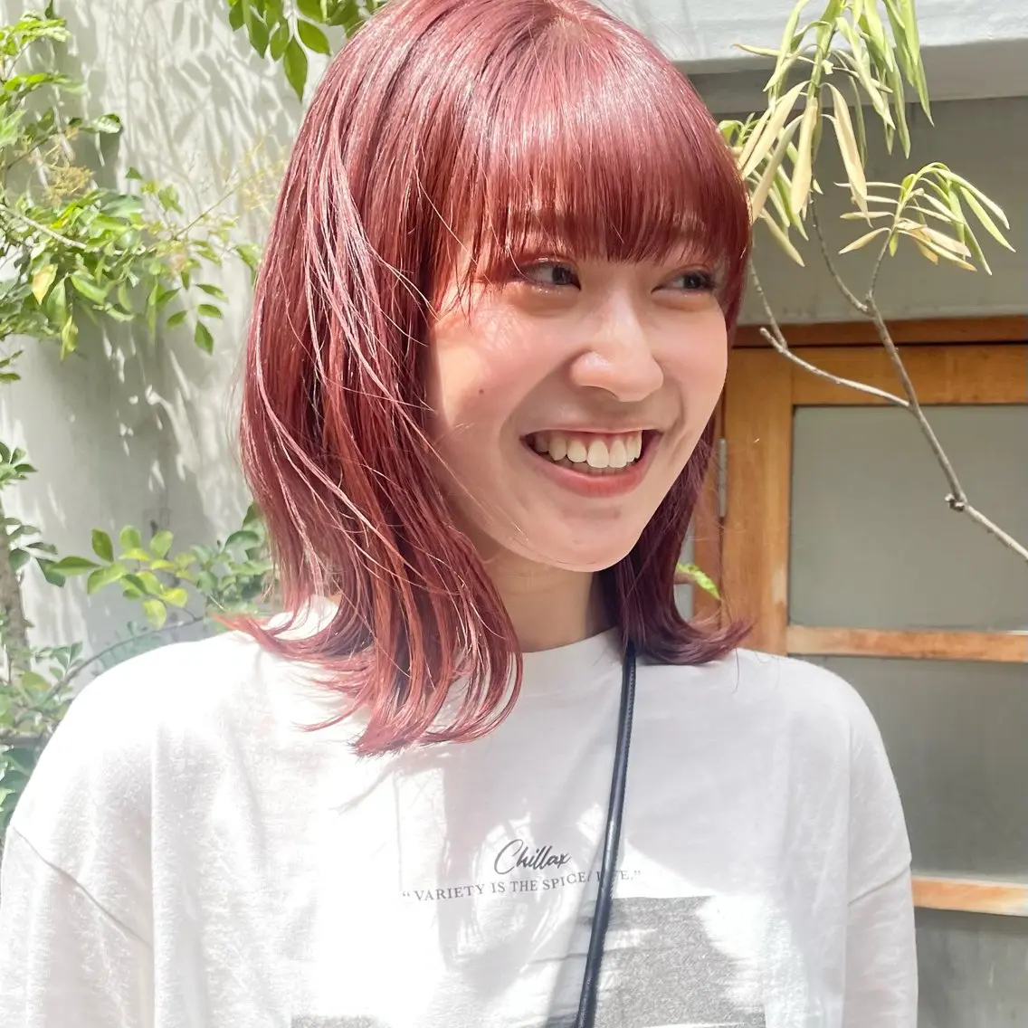 ミディアム カラー ブリーチ ブリーチなしカラー ピンクカラー カット ヘアカラー トリートメント 🍊暖色×顔周り 🍊cocoroのヘアスタイル