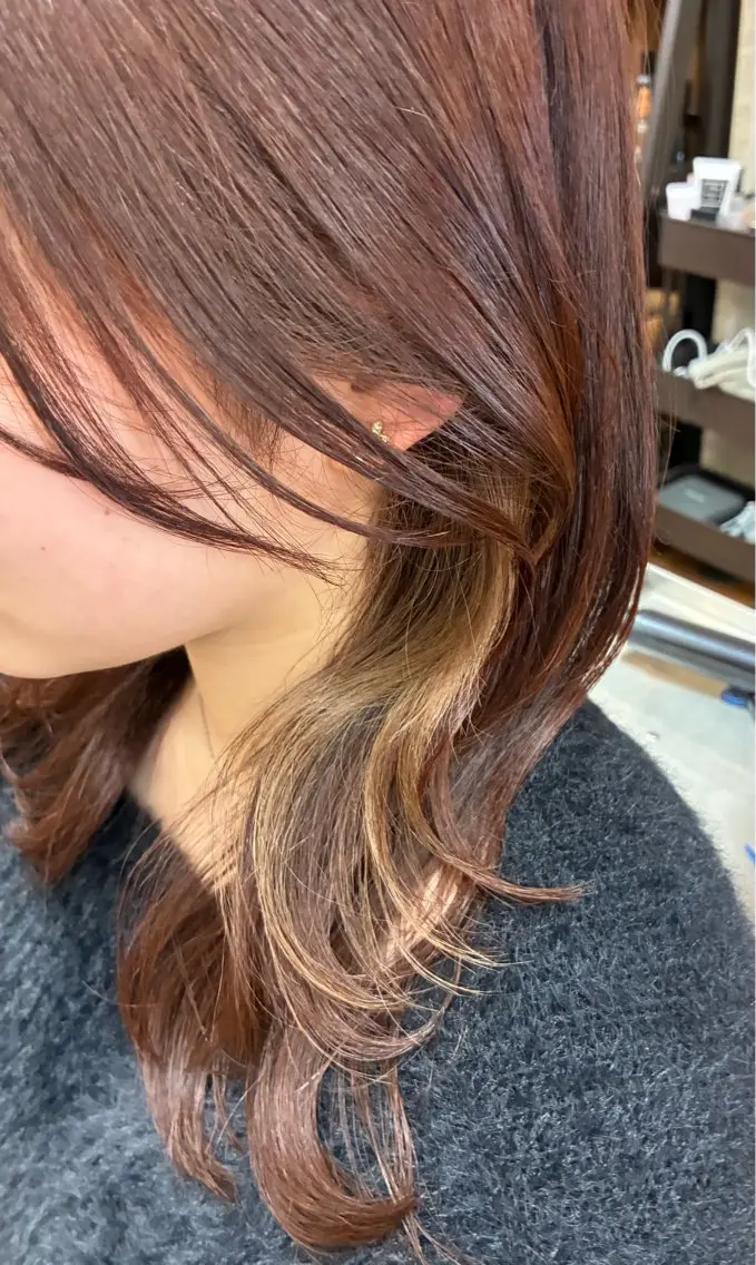 カラー ベージュカラー ピンクカラー ルキ🌈ブリーチカラ ー&メンズパーマ🦄のヘアスタイル