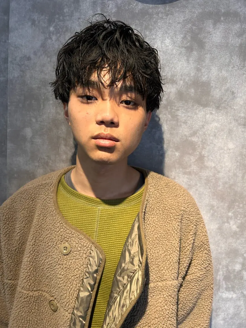 パーマ メンズ メンズパーマ カット パーマ 上山 新のヘアスタイル