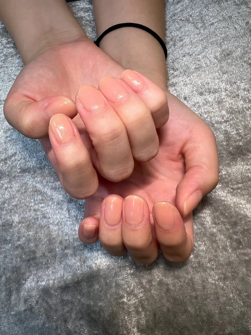 ネイル ワンカラーネイル オレンジ 【池袋】nuts nail なつみのネイルデザイン