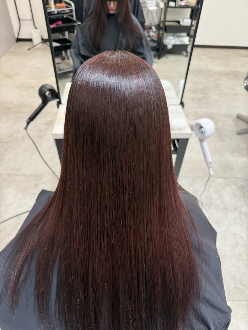 ロング 縮毛矯正 ciate山口 TAKUMAのヘアスタイル
