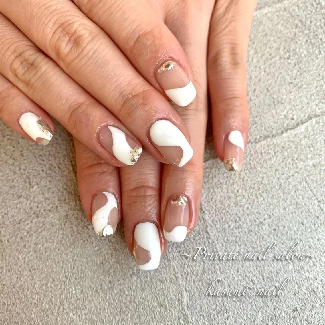 ネイル アートネイル ラメ(グリッター) マグネットネイル ミラーネイル ニュアンスネイル KASUMI♡ Nailのネイルデザイン
