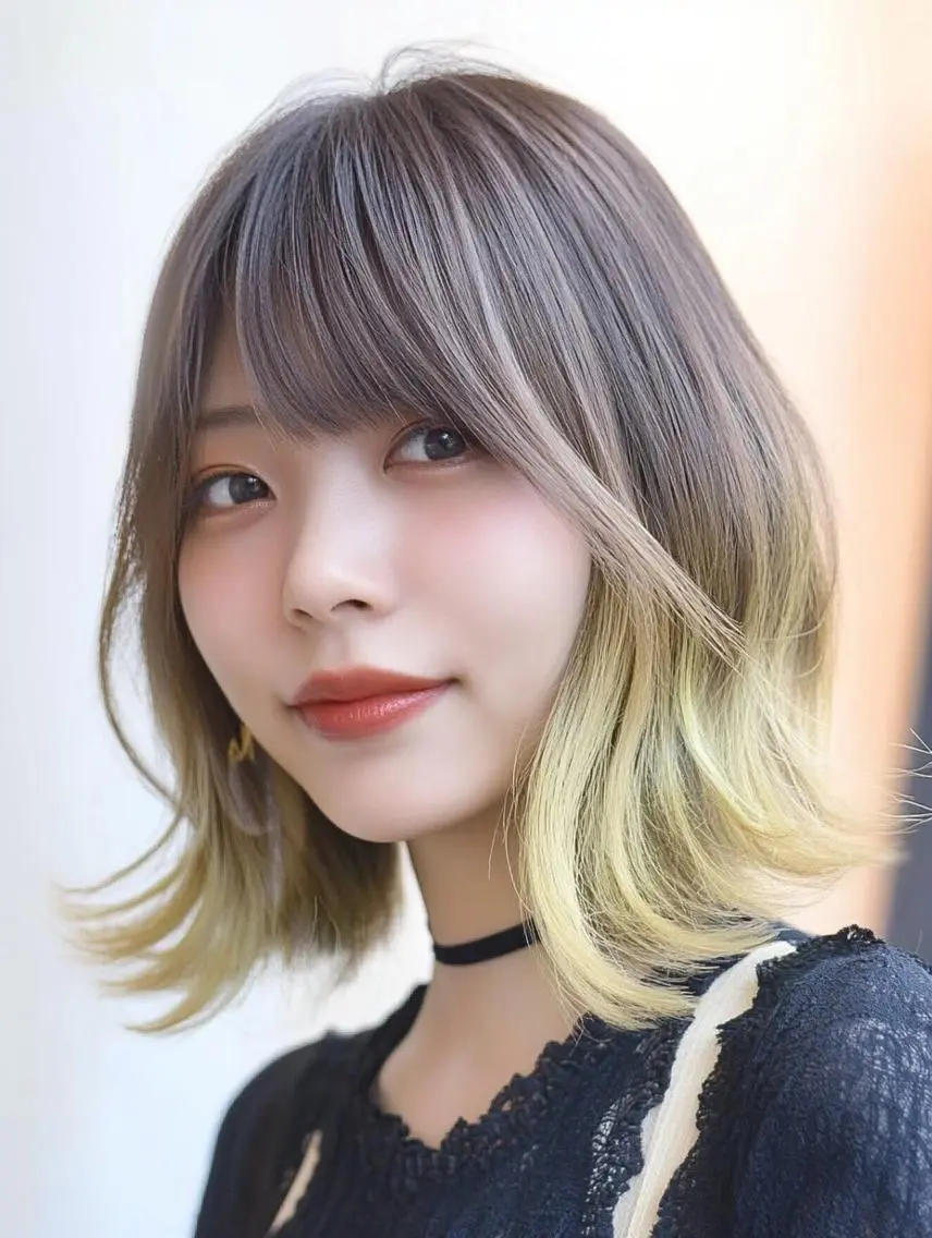 人気急上昇中✨　ケアブリーチ込みイヤリングカラー＋フルカラー＋2stepトリートメントの写真