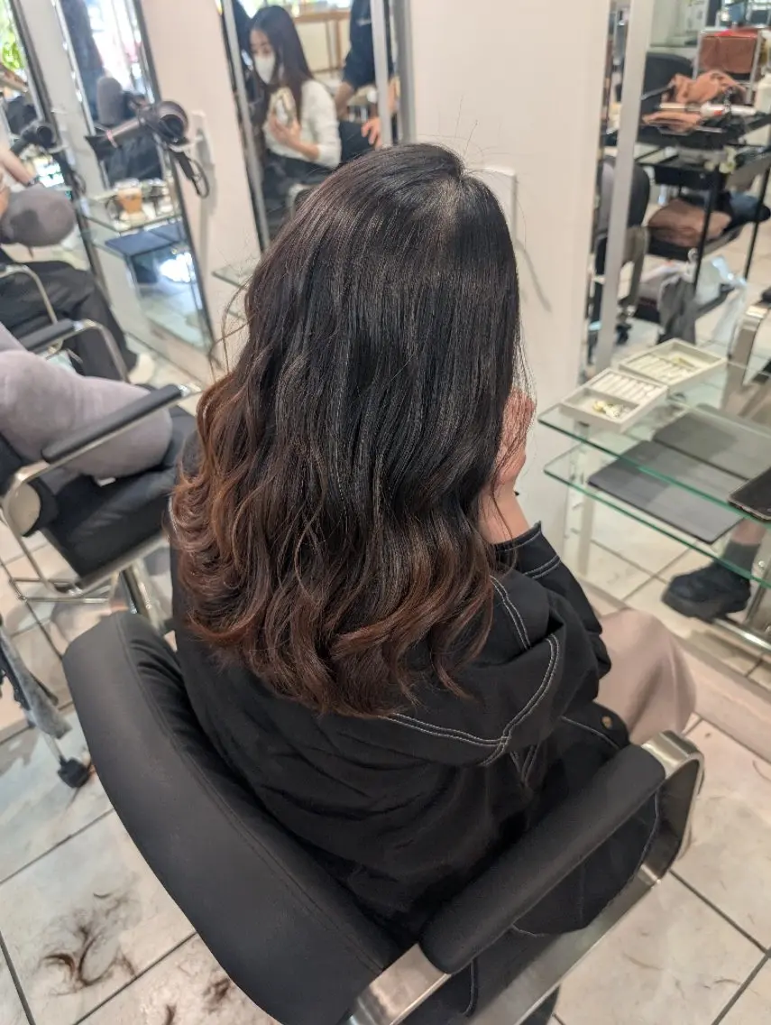 ミディアム カット 大人髪ヘアセット/ 切りたて感なしカットのヘアスタイル