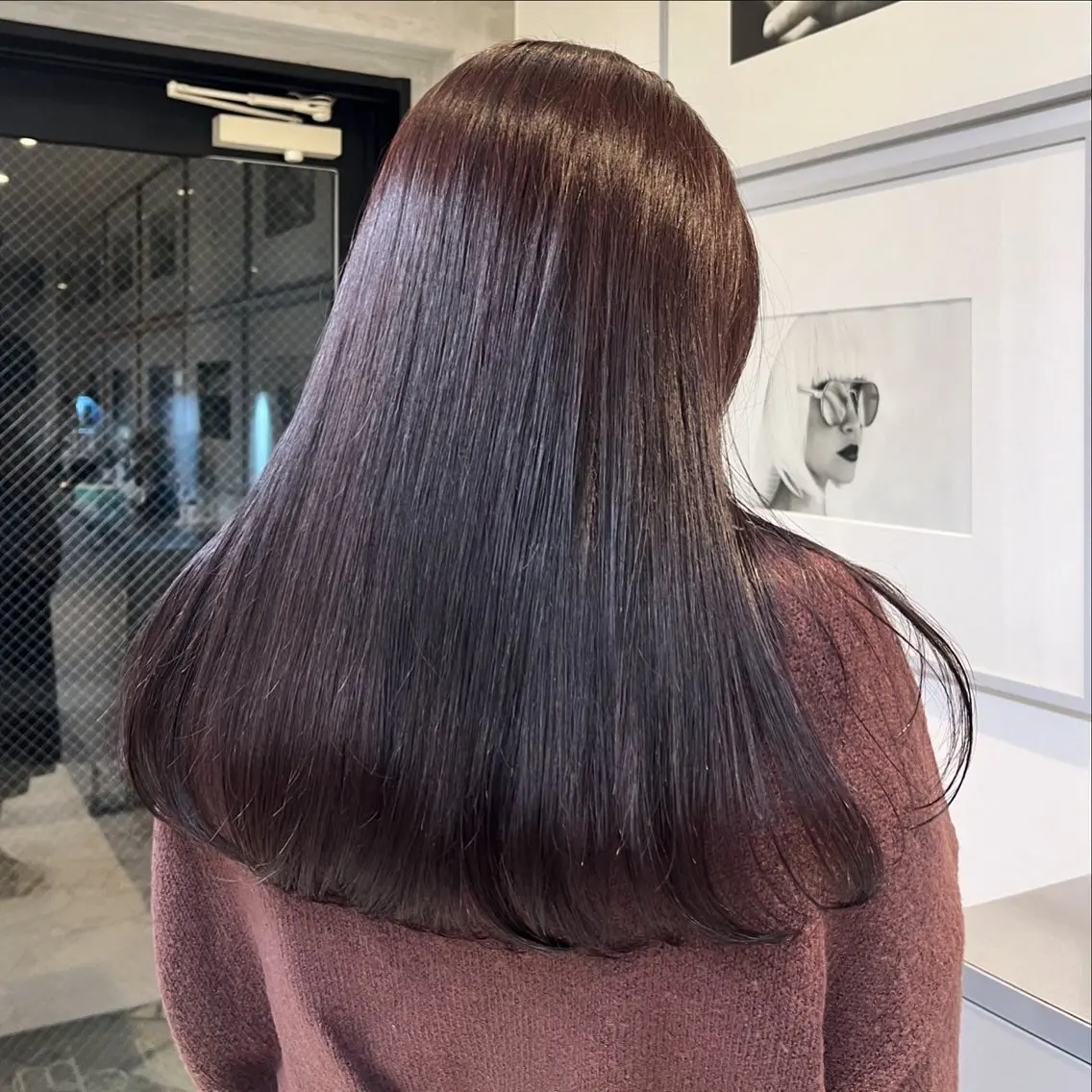 ロング カラー ボルドーカラー ブラウンカラー カシス ピンクカラー ピンクブラウン ヘアカラー カジュアルを女っぽく 𝗮𝘆𝗮𝗰𝗼のヘアスタイル