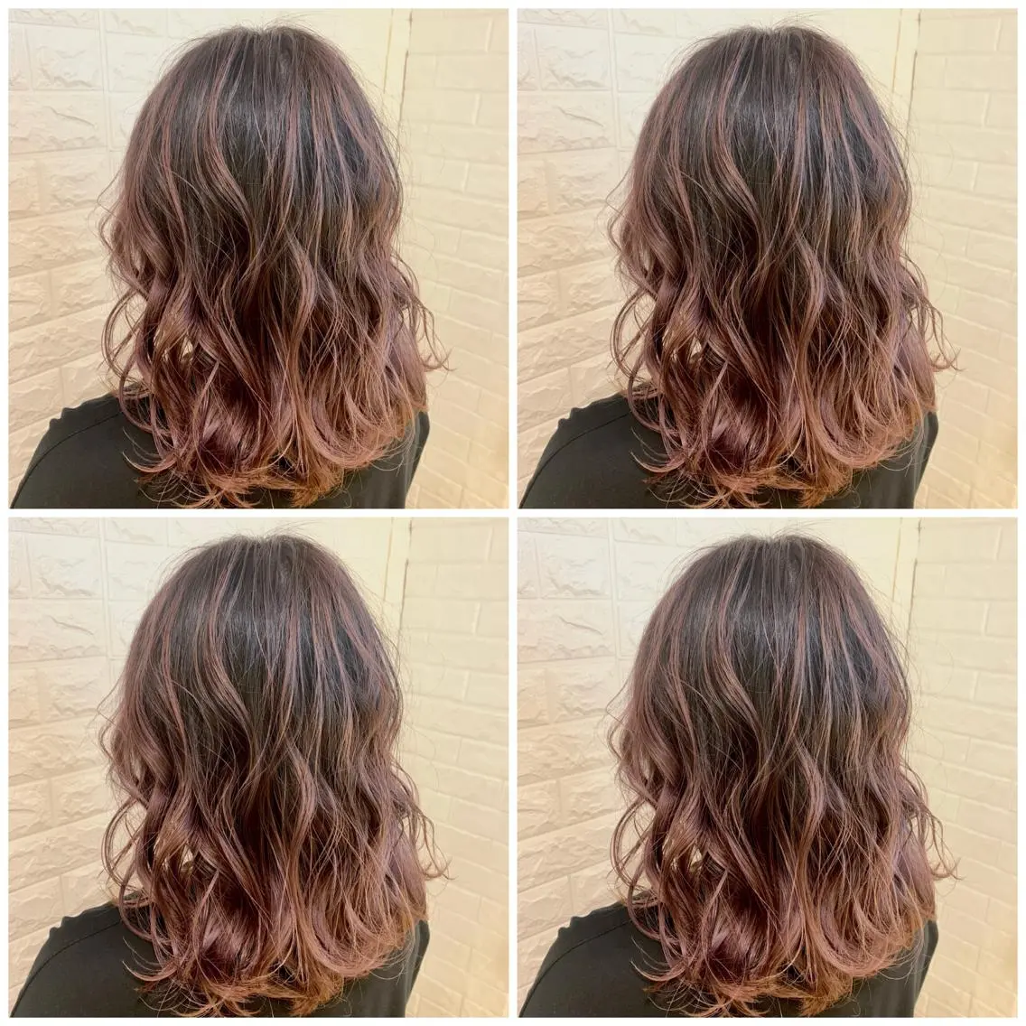 セミロング カラー バレイヤージュ ベージュカラー ブリーチ グラデーションカラー ピンクカラー ヘアカラー ハイトーン/ブリーチ 山崎 悠次のヘアスタイル