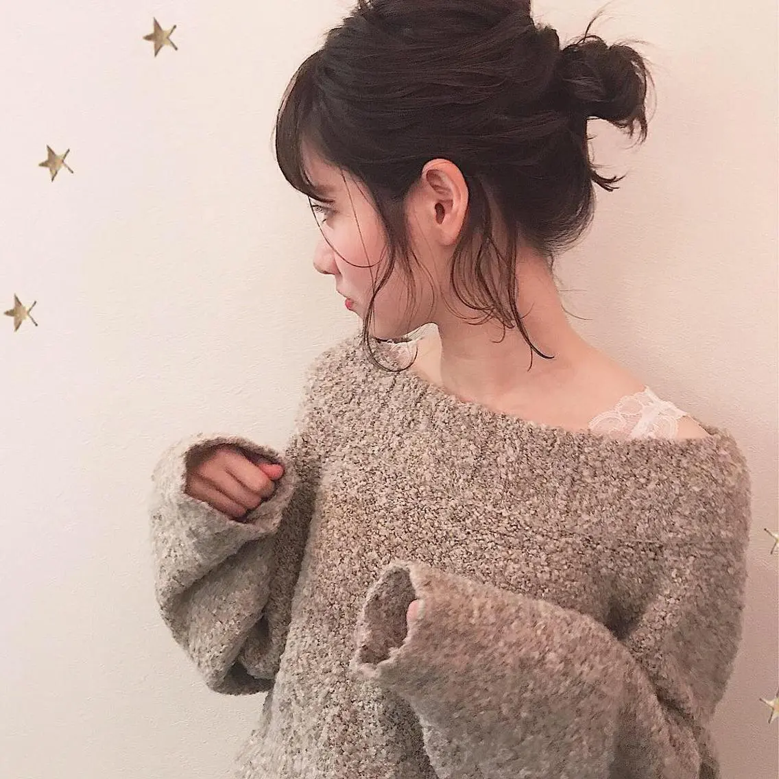 ミディアム ヘアアレンジ 市川 千夏のヘアスタイル