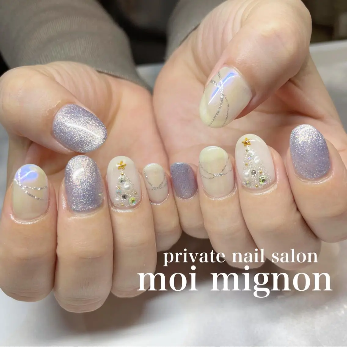 ネイル 冬ネイル クリスマス ハンドネイル nailist Aki♡のネイルデザイン