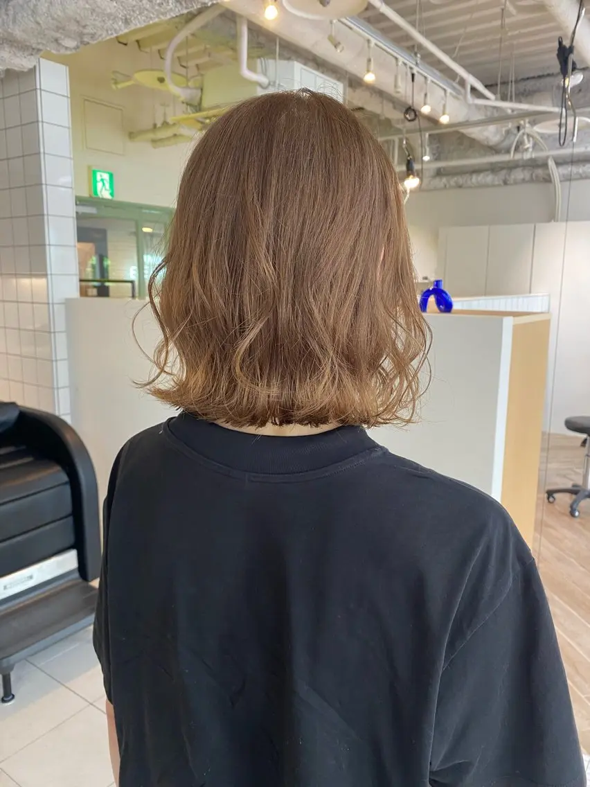 ミディアム カラー ブリーチ ダブルカラー ヘアカラー トリートメント LUVISM新潟🎀 透明感カラー/ミユのヘアスタイル