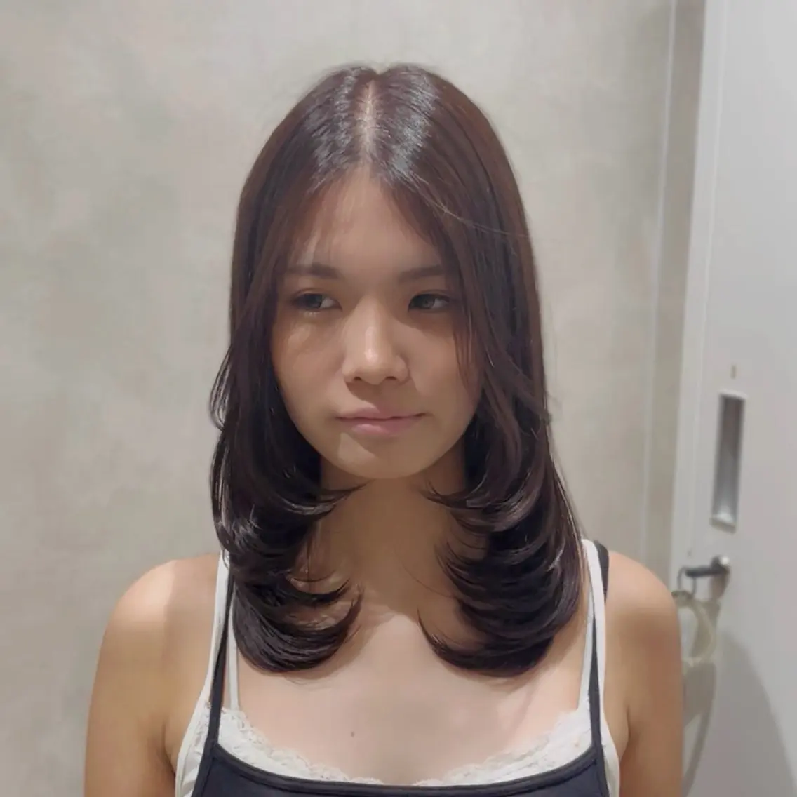 セミロング カラー カット ヘアカラー トリートメント haruka のヘアスタイル