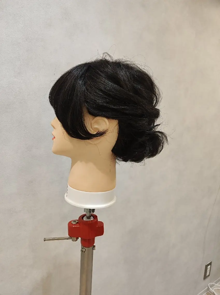 ヘアアレンジ 結婚式・ブライダル ボブ 浴衣 大人髪ヘアセット/ 切りたて感なしカットのヘアスタイル
