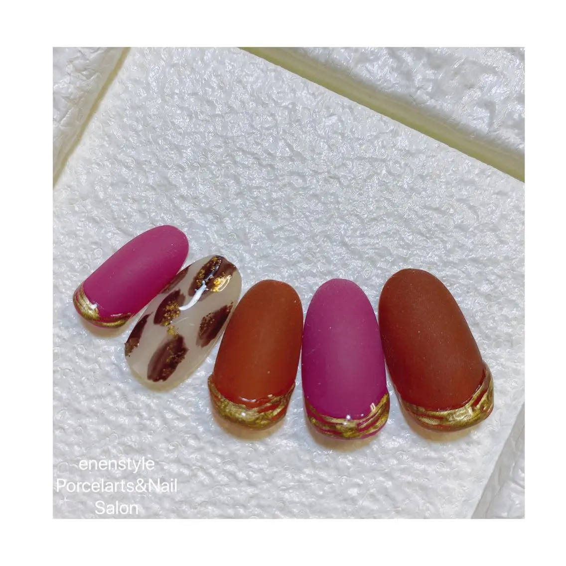 ミディアム ネイル 🐾enen style 🐾のネイルデザイン