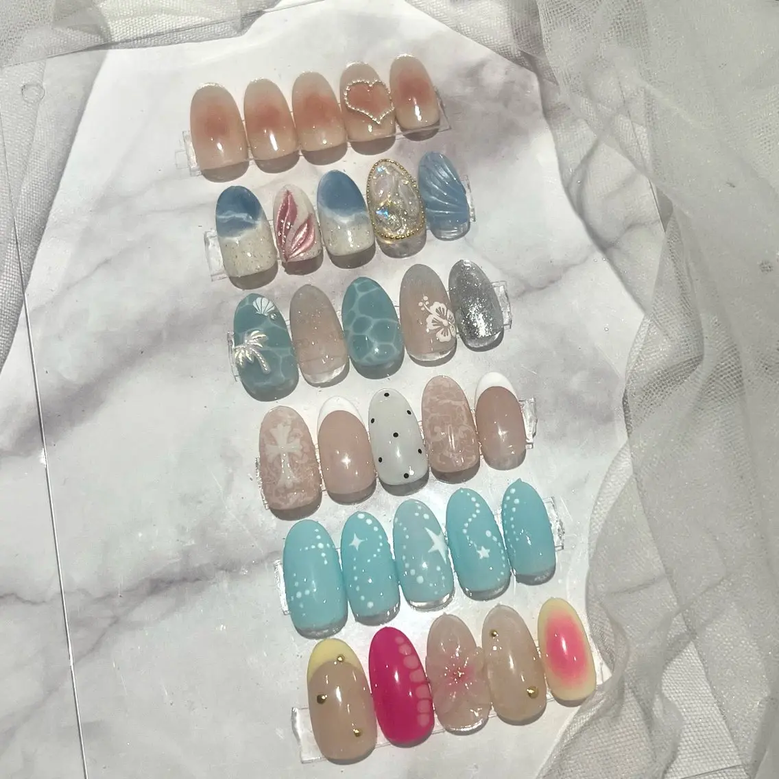 ネイル ハンドネイル SHELLNAIL しおりのネイルデザイン