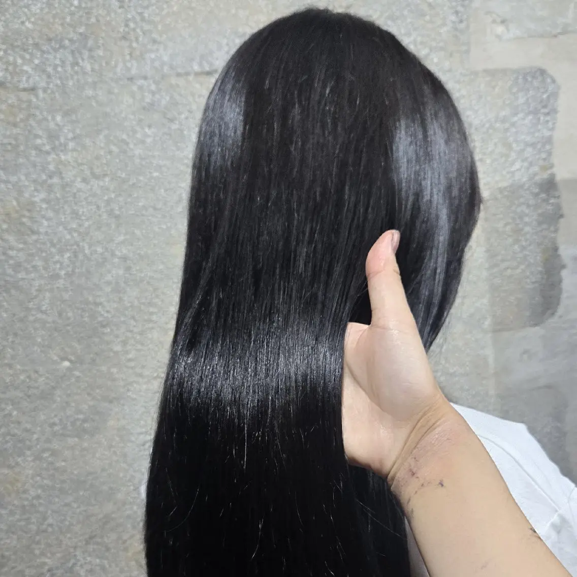 ロング 縮毛矯正 艶髪縮毛矯正×透明感 カラー◎mikuのヘアスタイル
