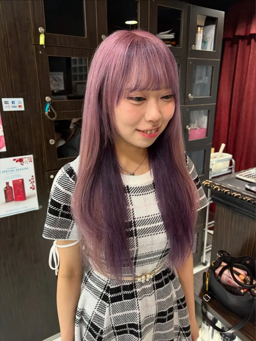 ロング カラー 🦋YUI 髪質改善 ブリーチ 着付け🦋のヘアスタイル
