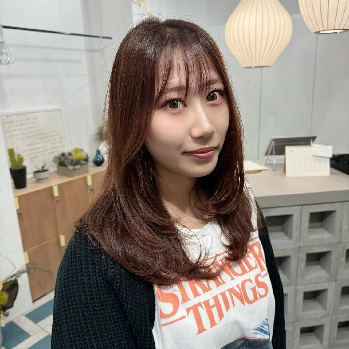 セミロング 顔まわりレイヤー レイヤーカット トリートメント 酸熱トリートメント レイヤーカット/ボブ /春日井🍏鵜飼元喜のヘアスタイル