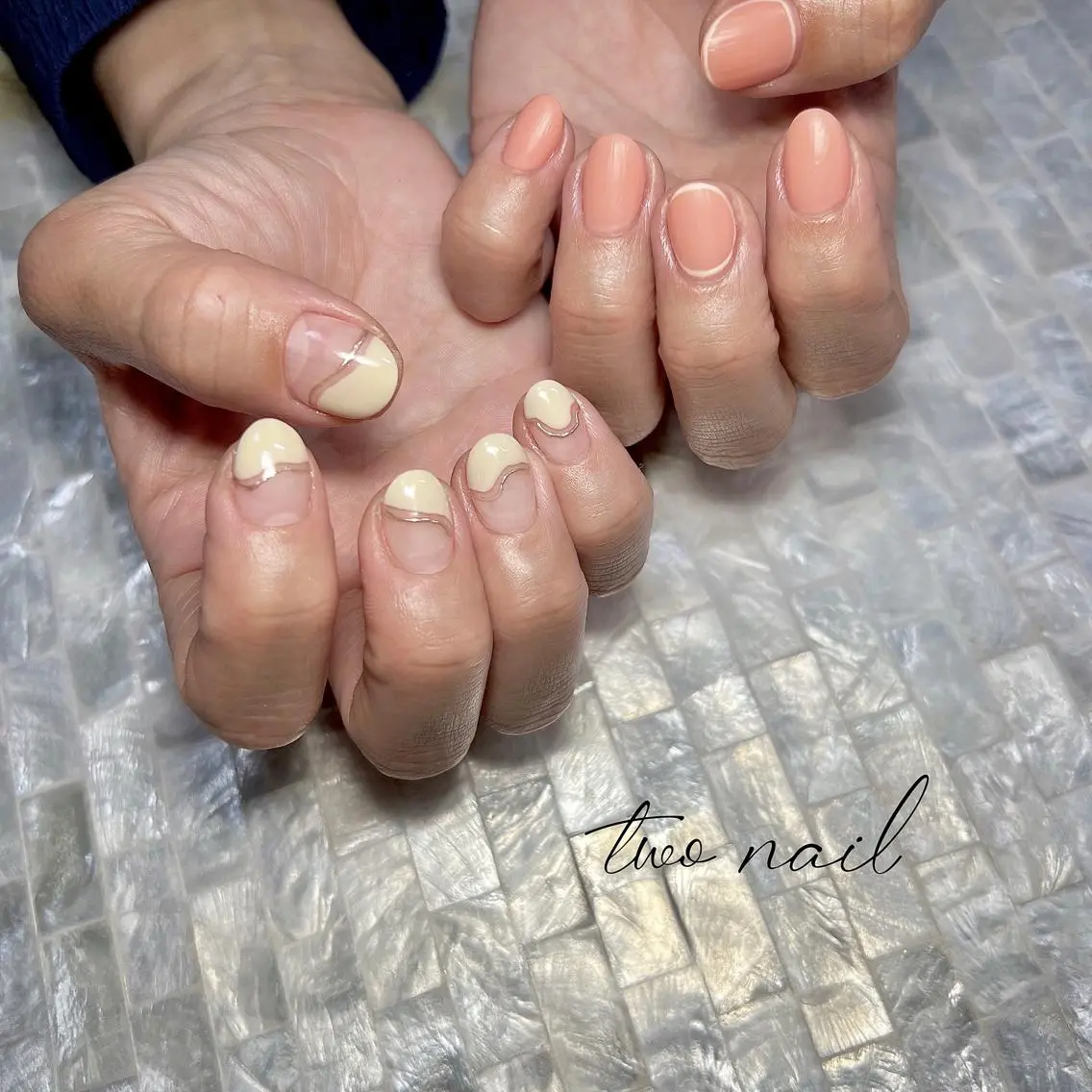 ネイル アートネイル フットネイル ハート ニュアンスネイル オフィスネイル two nailのネイルデザイン