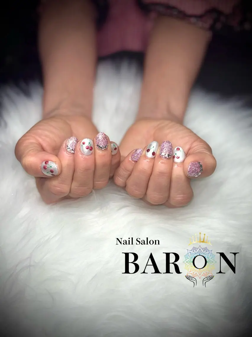 ネイル フラッシュネイル ワンカラーネイル 春ネイル ♛︎BARON♛︎ MASHIROのネイルデザイン