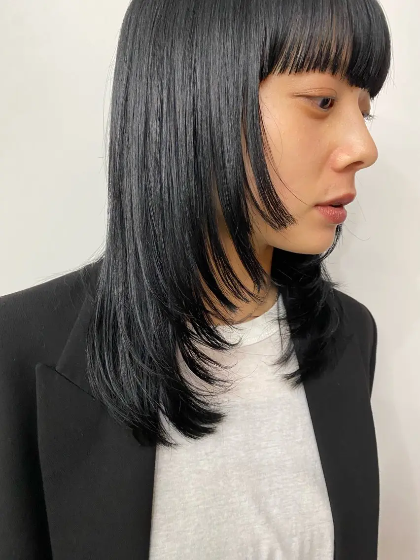 セミロング カラー カット ヘアカラー トリートメント . nanamiのヘアスタイル