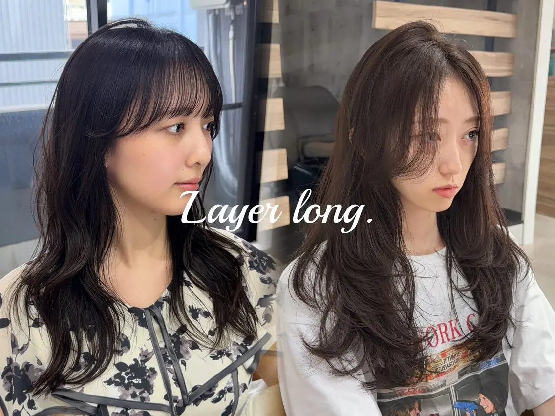 ロング カット ヘアカラー トリートメント ロングレイヤー/ボブ レイヤー/菅野恭平のヘアスタイル
