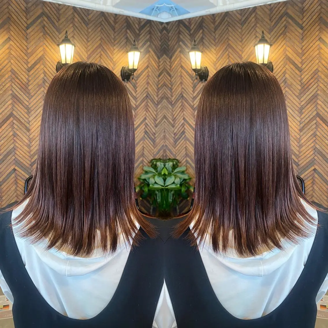 セミロング カラー tocca 💜石田愛結💜のヘアスタイル