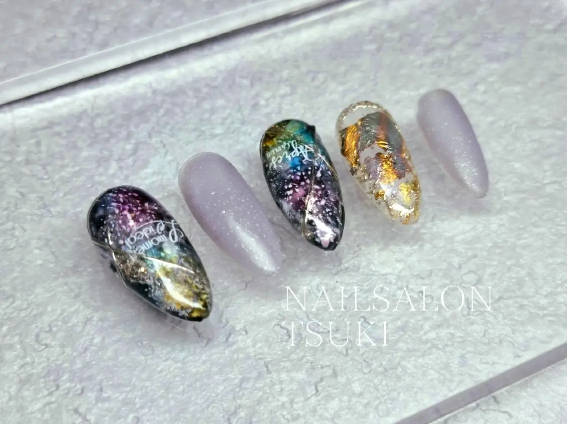 ネイル フラワーネイル フットネイル 大理石ネイル(マーブル) ニュアンスネイル オフィスネイル ハンドネイル Nailsalon Tsuki.のネイルデザイン