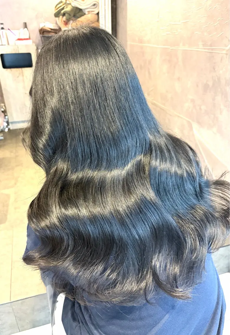 ロング カラー カット ヘアカラー トリートメント 🩶鈴木茉奈🩶艶髪 /透明感/暖色カラーのヘアスタイル
